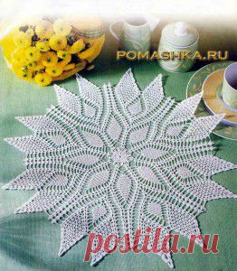 Салфетка с ромбами (Вязание крючком)