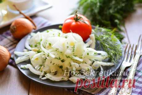 Как замариновать лук в уксусе быстро и вкусно, простой рецепт с фото