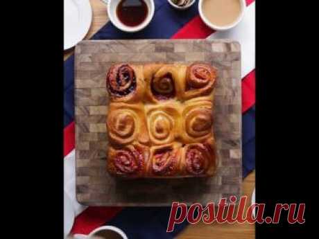 Red White and Blue Berry Rolls