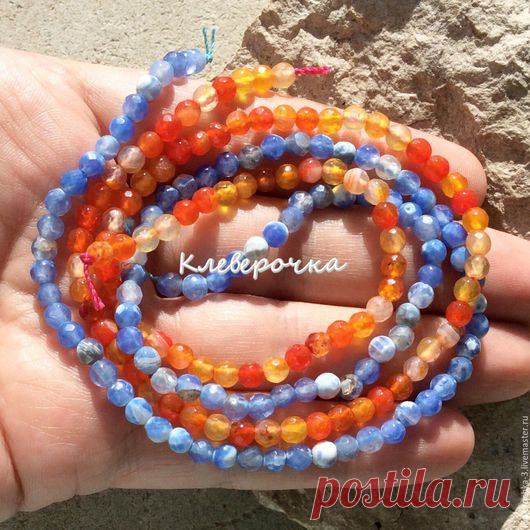Купить Агат 4 мм 8 цветов шар огранка см.описание и фото - комбинированный