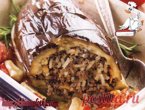 Фаршированные баклажаны мясом с рисом и овощами-вкусный рецепт. | Кулинарные рецепты вкусной еды