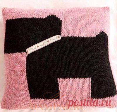 Декоративная подушка со скотч-терьером | DAMские PALьчики. ru