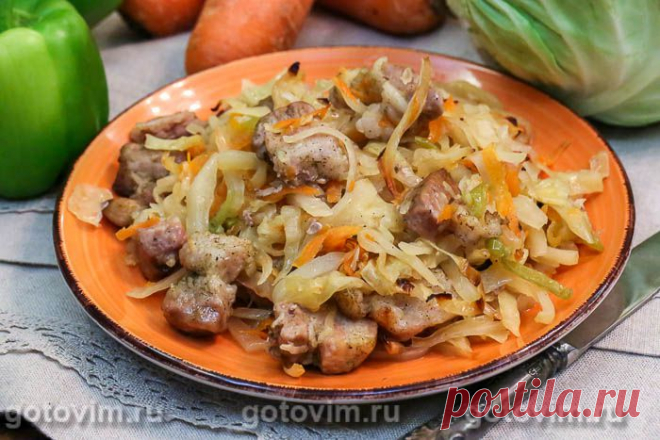 Капуста в рукаве с мясом. Рецепт с фото
