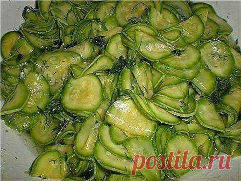 Кабачки маринованные мгновенного поедания - Простые рецепты Овкусе.ру