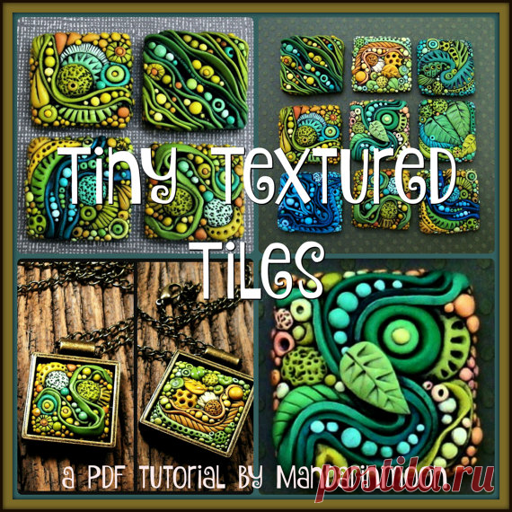 Tiny Textured Tiles,  A Polymer Clay PDF Tutorial, Inchie Tiles This is an easy to follow PDF instant download tutorial guiding you through the process of creating your very own unique tiny tiles (aka Inchies). This is a great tutorial for beginners with basic knowledge of conditioning clay properly and proper curing. (in an oven, no kiln required)