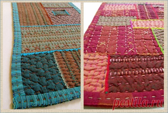 Боро - техника лоскутного шитья со стежкой - одно из модных направлений современного дизайна