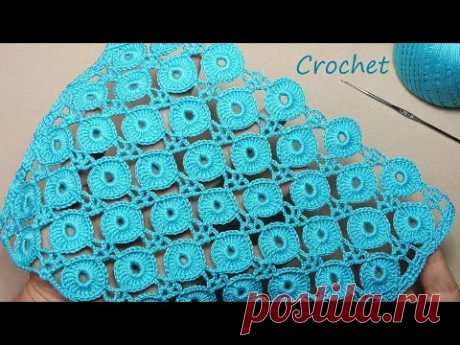 Изумительный УЗОР КРЮЧКОМ всего 2 ряда!!!  легкое ВЯЗАНИЕ для новичков EASY Crochet for beginners