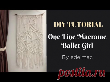 DIY Tutorial Drawing Ballet Girl Macrame Wall Hanging Decoration Part I - YouTube