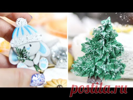 ДВЕ ИДЕИ, которые пригодятся в творчестве🎄Новогодний декор своими руками: зайка, елочка из фоамирана