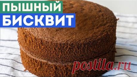 ПЫШНЫЙ ШОКОЛАДНЫЙ БИСКВИТ! Простой Рецепт от Сабины Темиралиевой