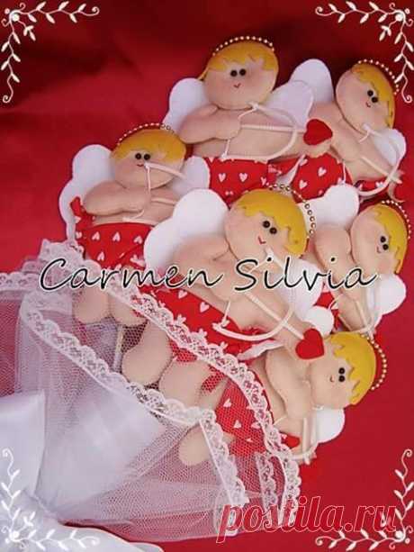 35 Ангелов из фетра с выкройками для шитья вручную. | ИЗ ФЕТРА | Яндекс Дзен