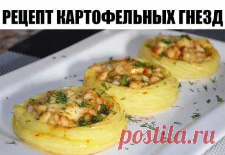 Я думала, что пробовала картофель в любом виде. Но так попробовала впервые!
Вкуснотища!
Картофельное пюре — фаворит на наших столах. Если вы любите пюре так, как любим его мы, вы можете приготовить гарнир и второе в одном блюде! Предлагаем вашему вниманию рецепт картофельных гнезд, приготовление которых не займет у вас много времени, но зато от этого блюда останутся в восторге все. Особенно дети!
Ингредиенты:
400–450 грамм картофеля;
1 шт. - лук репчатый;
1 яйцо;
50–70 грамм твердого сыра;
2