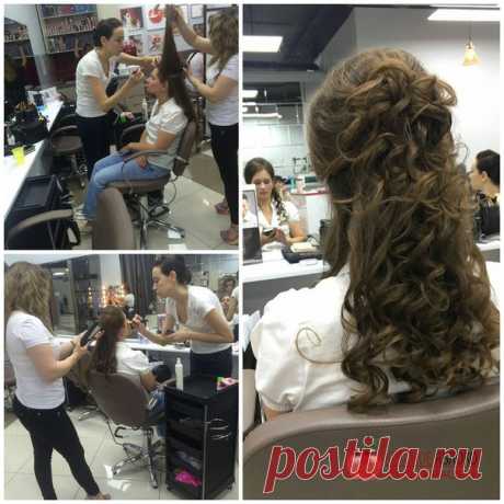Наши мастера💄💇 не только дарят Вам💁 красоту, но и при этом экономят💃 ваше драгоценное время🕘! Прическа в исполнении стилиста💚 Миланы, и визаж от Элены💗 м.Таганская