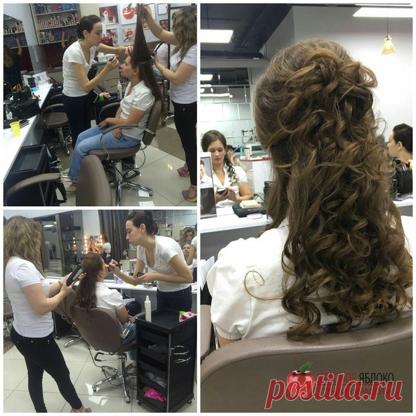 Наши мастера💄💇 не только дарят Вам💁 красоту, но и при этом экономят💃 ваше драгоценное время🕘! Прическа в исполнении стилиста💚 Миланы, и визаж от Элены💗 м.Таганская