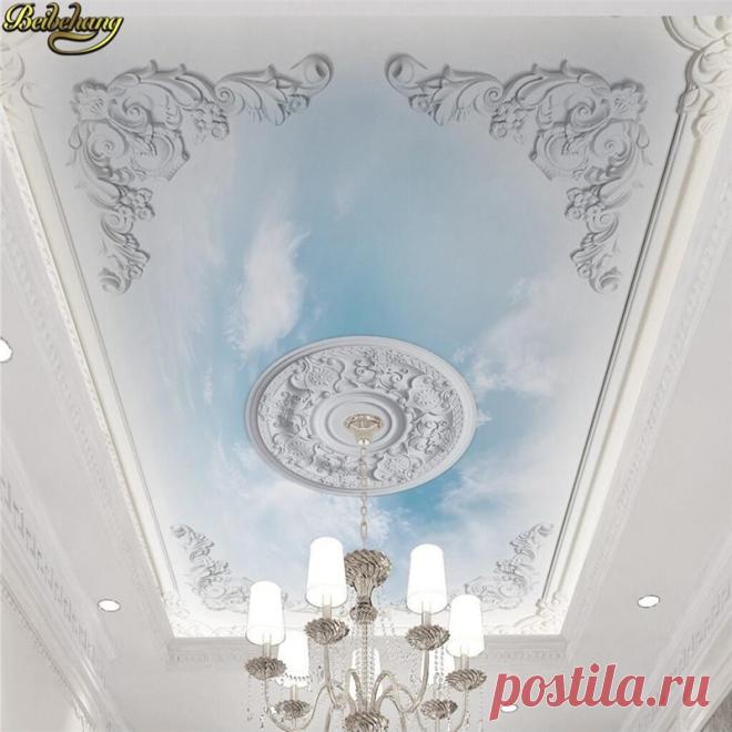 648.86руб. 45% СКИДКА|3D фотообои на заказ, обои для гостиной, потолочные обои с изображением неба бумажный ТВ фон, Декор для дома|Обои|   | АлиЭкспресс Покупай умнее, живи веселее! Aliexpress.com