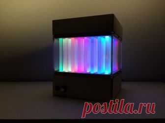 Нет, это не светодиодный куб Это две вполне двумерных матрицы RGB-светодиодов, направленных сверху и снизу в стержни термоклея. Поэтому, хотя сама конструкция объёмная, показать с её помощью объёмный рисунок нельзя. Зато светодиодов требуется меньше, а зрелищность получается даже больше. В этом вы убедитесь сами, повторив