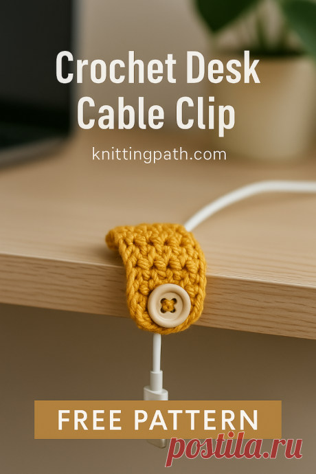 Crochet Desk Cable Clip