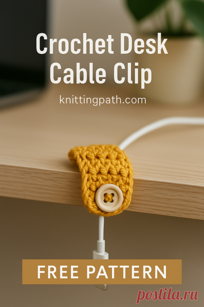 Crochet Desk Cable Clip