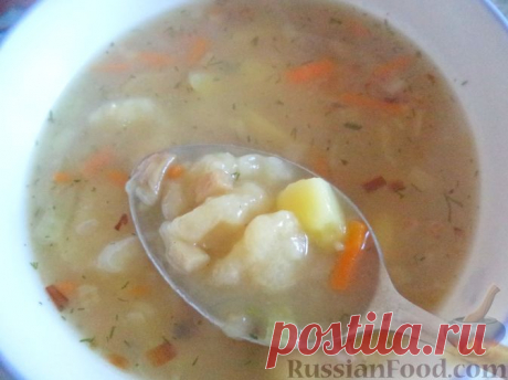 Рецепт: Суп с клецками (постный) (4 порции) на RussianFood.com