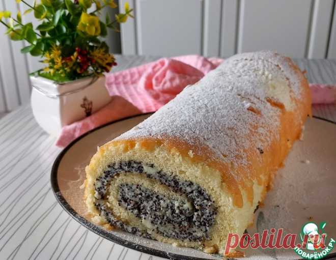 Рулет с творогом и маком – кулинарный рецепт