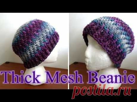 Thick Crochet Mesh Beanie - Crochet Tutorial