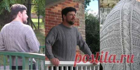 Мужской свитер необычным узором Arguyle Мужской свитер необычным узором вязаный спицами. Интересный мужской пуловер, в котором узоры острова Гернси соединяются с классическими ромбами. Такой свитер точно заслужит вашего внимания. Особенно интересно решение дизайнера с подмышками.