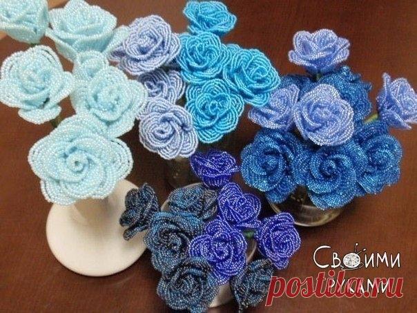 Розы из бисера