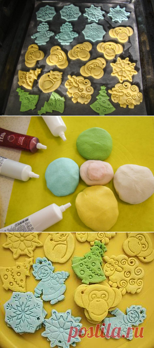 Новогодние украшения из соленого теста - Ярмарка Мастеров - ручная работа, handmade