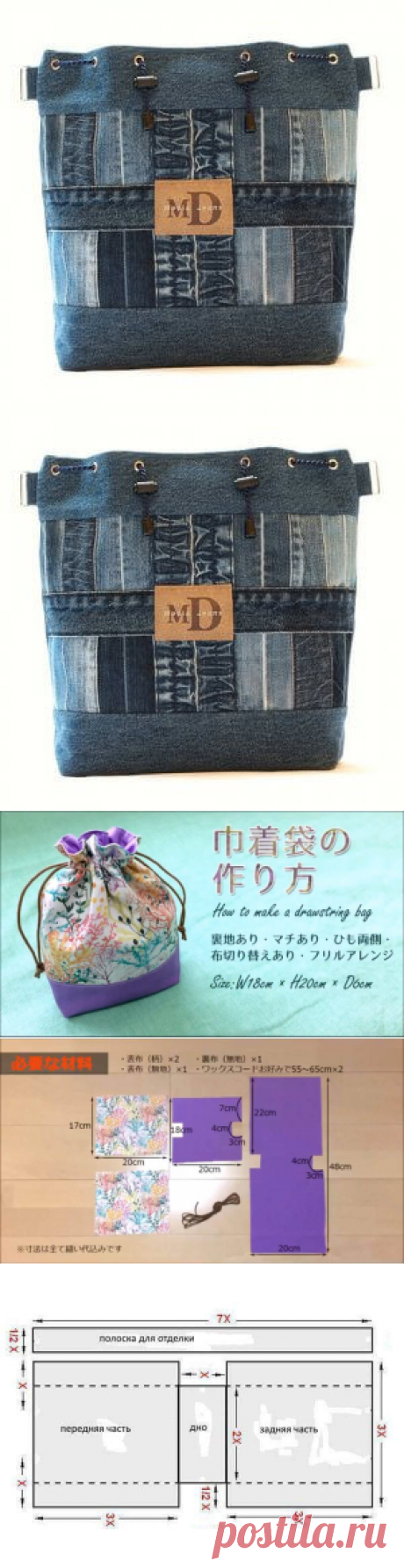 Как сшить рюкзак из старых джинсов своими руками (выкройки) | Тысяча и одна идея