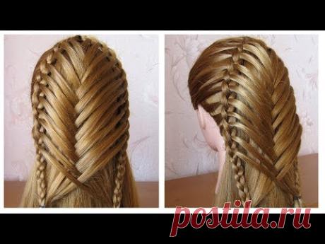 Coiffure pour tous les jours cheveux mi long/long 💗 Coiffure avec tresse 💗 facile à faire