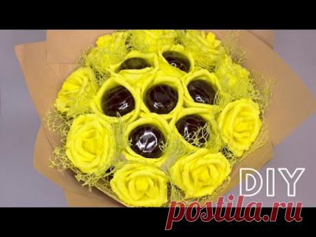 БУКЕТ ИЗ ЗЕФИРА И ЦВЕТОВ из гофрированной бумаги / Подарок своими руками - YouTube
Сегодня покажу вам как сделать букетик из зефира и цветов из гофробумаги. Букетик получается яркий, красивый и оригинальный.