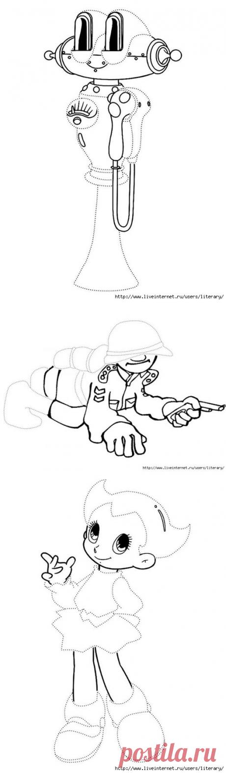 Готовим руку к письму. Раскраски по точкам. Часть 2.