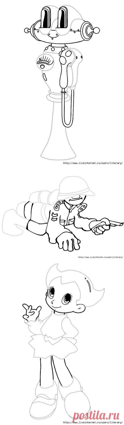 Готовим руку к письму. Раскраски по точкам. Часть 2.