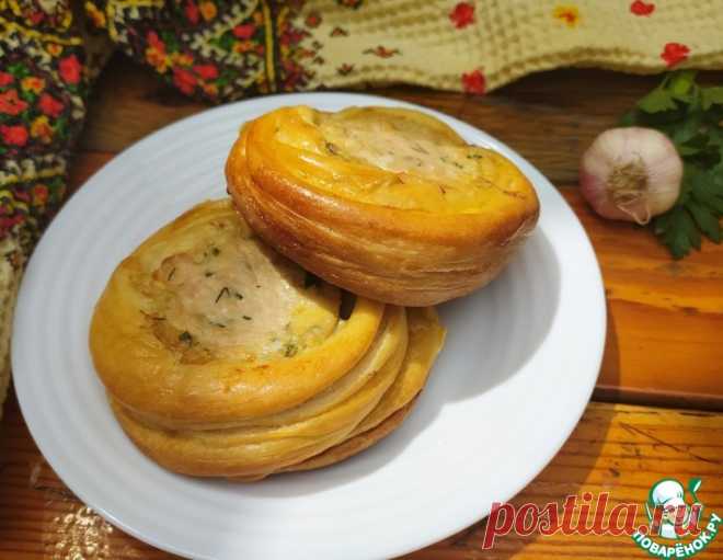 Гнезда из дрожжевого теста с фаршем – кулинарный рецепт
