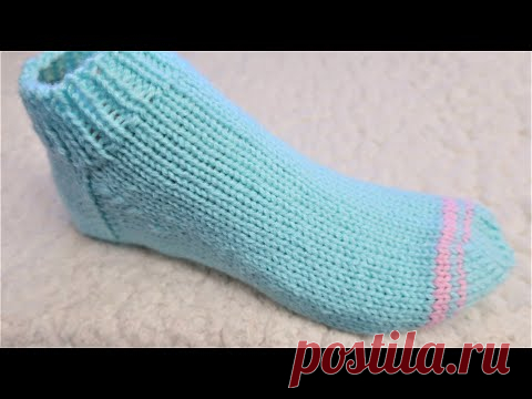 Короткие носки спицами