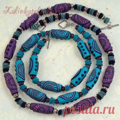 Мастер-класс по лепке из полимерной глины. Бусины с узором &quot;Спираль&quot;