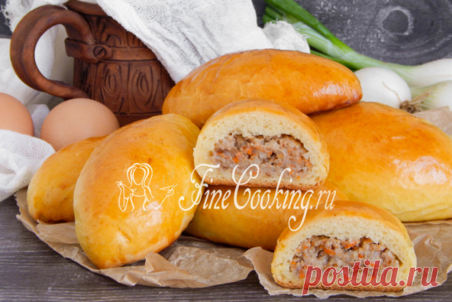 Пирожки с мясом в духовке - рецепт с фото