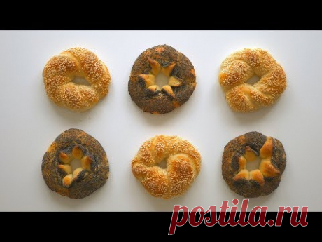 Бублики с кунжутом и маком. Просто, быстро, вкусно