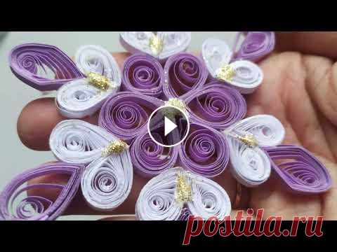 МК Квиллинг. Снежинка(часть 2) МК Квиллинг. Снежинка(часть 2)...