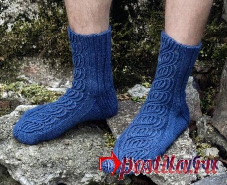 мужские носки на спицах 42 размер