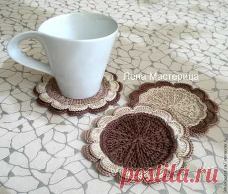 Вяжем уютные подставки под чашки - Ярмарка Мастеров - ручная работа, handmade