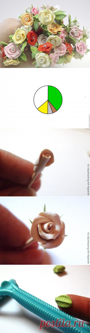 Шпильки с розочками - Ярмарка Мастеров - ручная работа, handmade