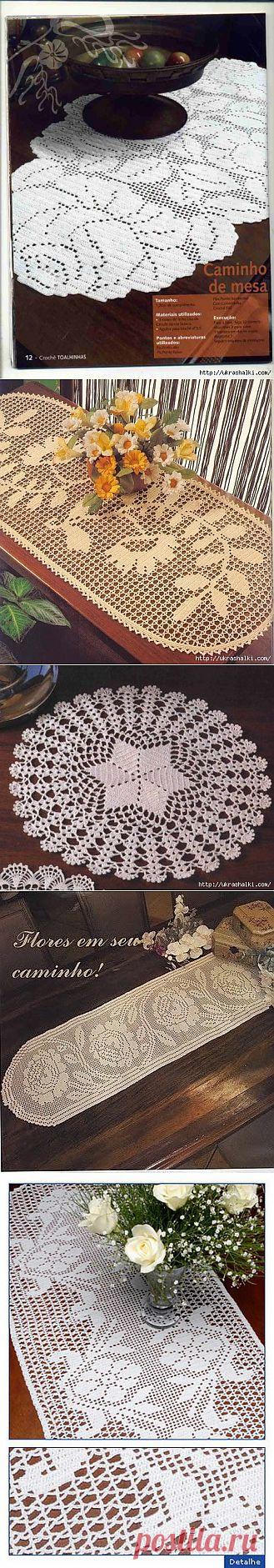 Давайте свяжем крючком нарядные салфетки. Схемы вязания.