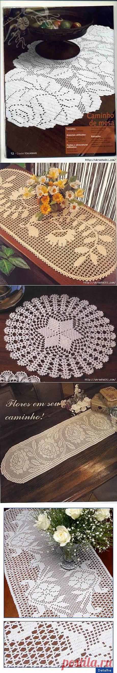 Давайте свяжем крючком нарядные салфетки. Схемы вязания.
