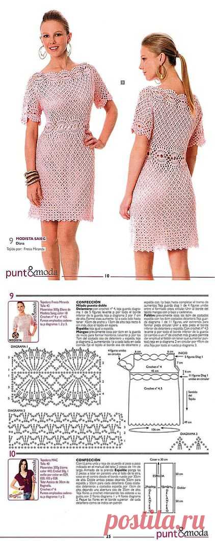 розовое платье