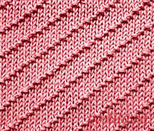 5 эффектных теневых узоров спицами со схемой и описанием