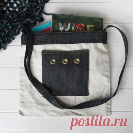 Denim Tote Bag with Grommets | AllFreeSewing.com