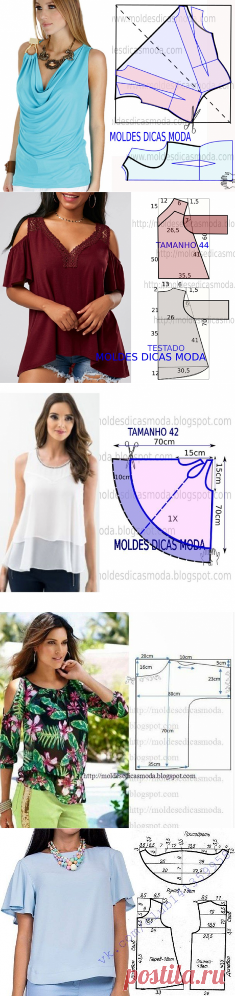 Топы и туники с выкройками — DIYIdeas