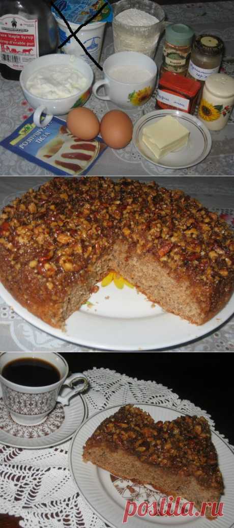 Перевернутый пирог с кленовым сиропом.
