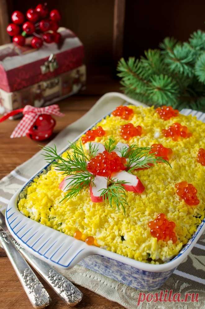 Салат с крабовыми палочками - мой любимый! Используем только полезное